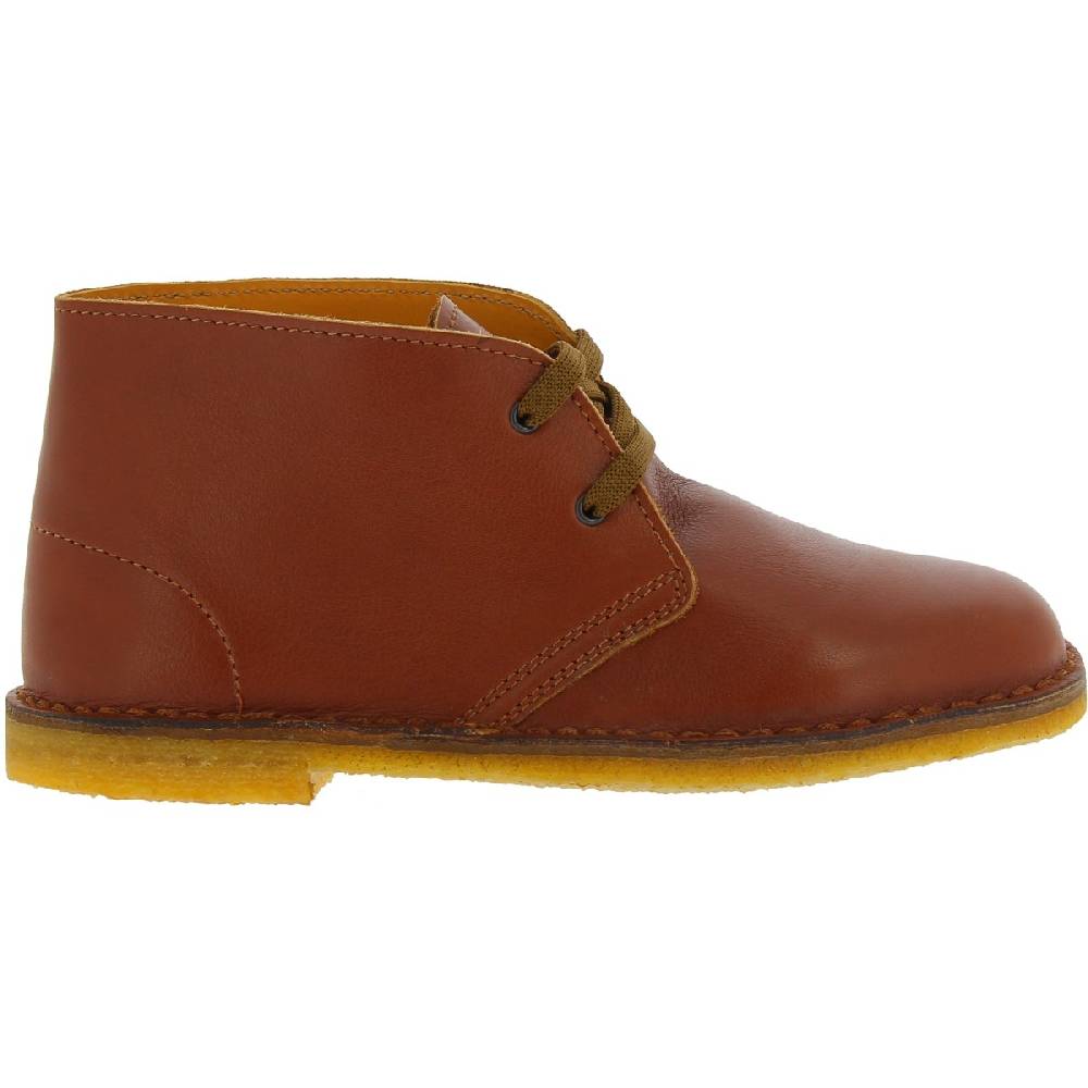 Lartigiano Del Cuoio Scarpe polacchine da bambino in pelle marrone fatte a mano in Italia In Vendita