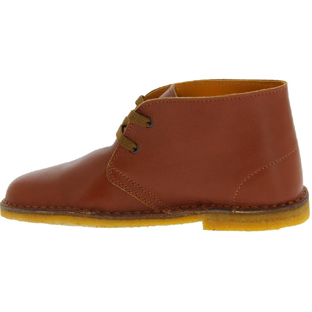 Lartigiano Del Cuoio Scarpe polacchine da bambino in pelle marrone fatte a mano in Italia In Vendita