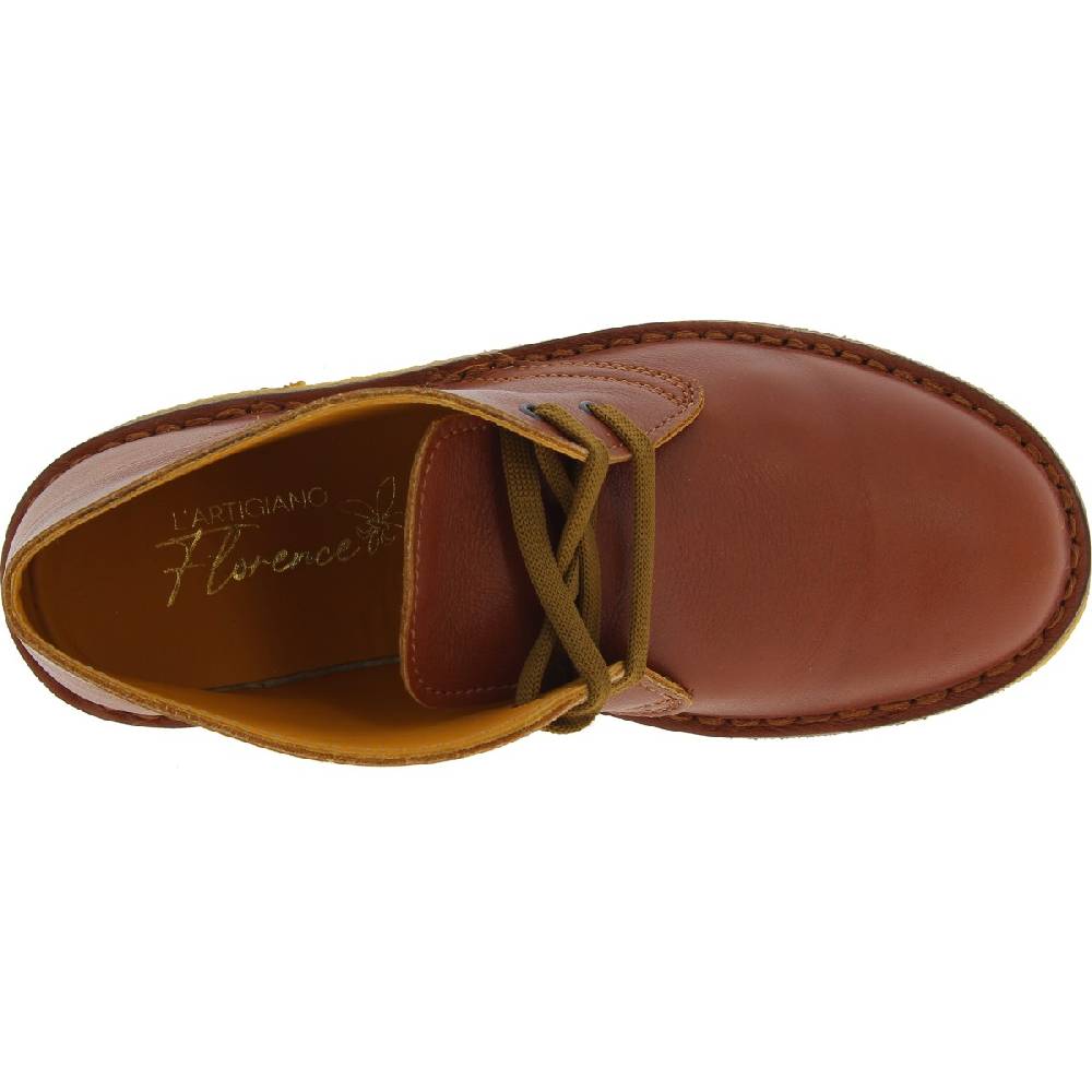 Lartigiano Del Cuoio Scarpe polacchine da bambino in pelle marrone fatte a mano in Italia In Vendita