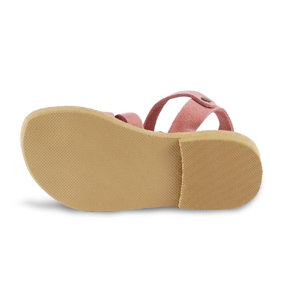 Lartigiano Del Cuoio Sandalo da bambina in morbida pelle nubuck rosa chiusura con fibbia Hotsell