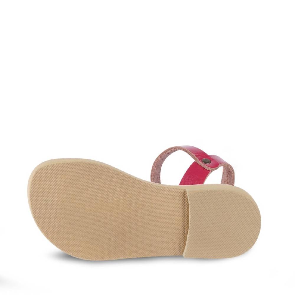 Lartigiano Del Cuoio Sandali infradito da bambina in pelle di vitello fucsia chiusura con fibbia Saldi Di Fabbrica
