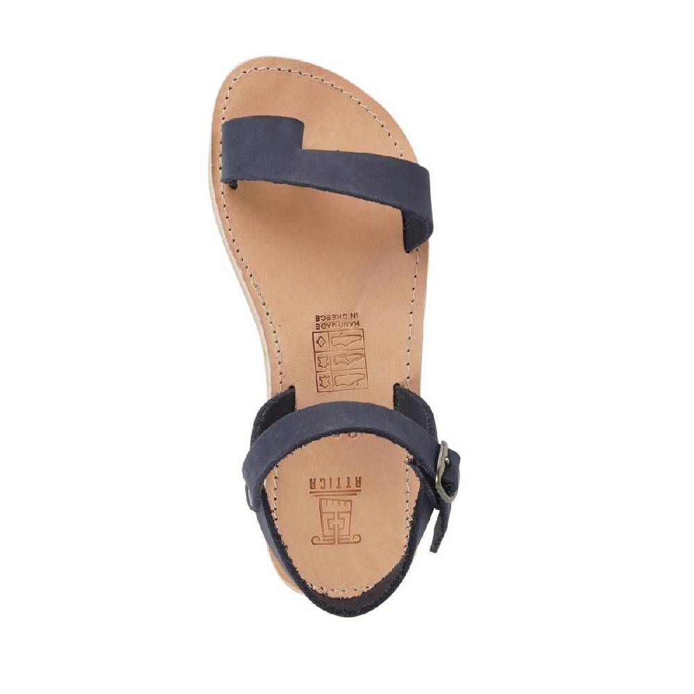 Lartigiano Del Cuoio Sandali infradito da bambino in pelle nubuk blu chiusura con fibbia I Più Venduti