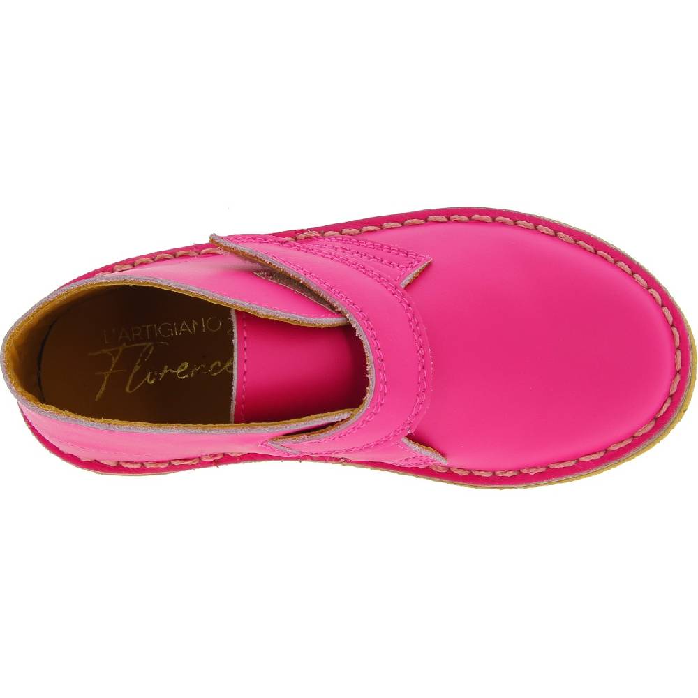 Lartigiano Del Cuoio Scarponcini da bambina in vera pelle rosa fatti a mano in Italia Vendite Flash