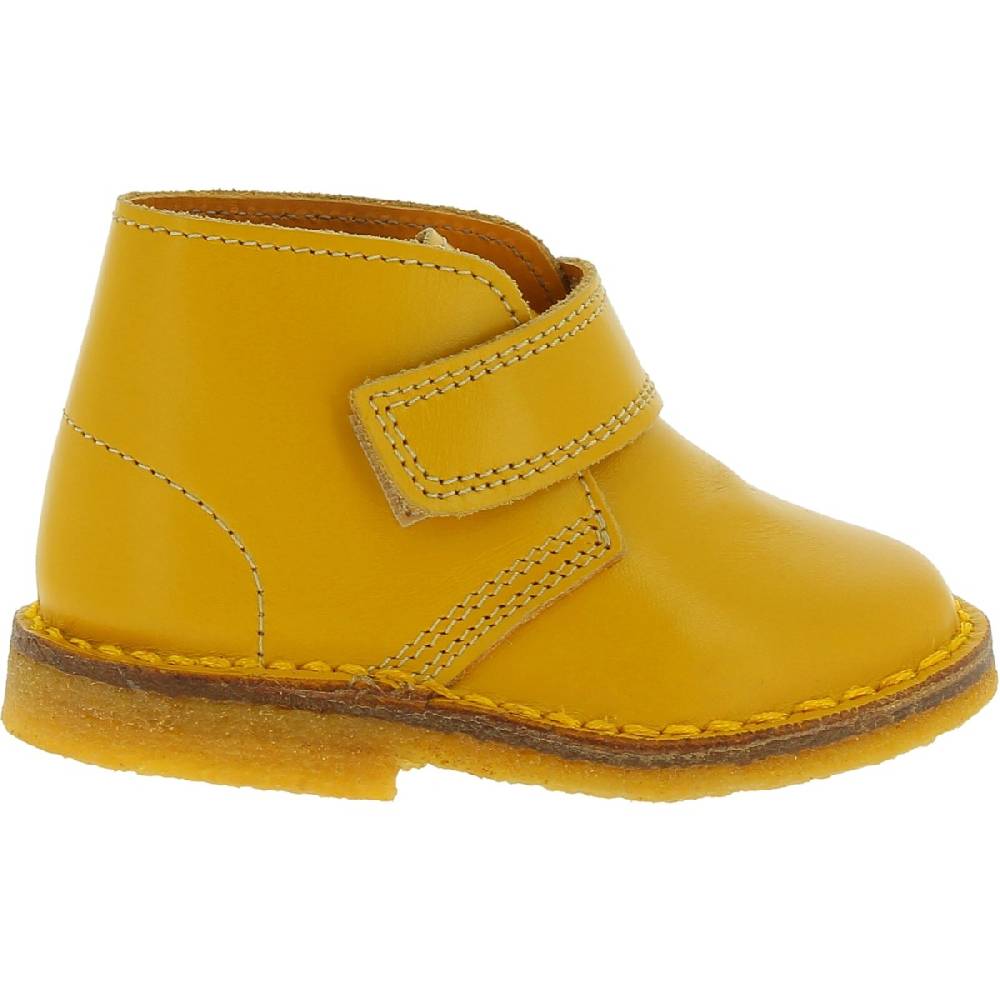 Lartigiano Del Cuoio Scarponcini vera pelle da bambino color giallo fatti a mano in Italia Negozio