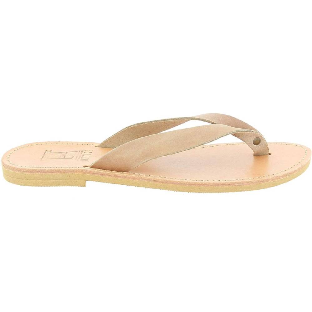 Lartigiano Del Cuoio Sandali infradito slip-on da uomo in pelle nabuk nude fatti a mano Italy
