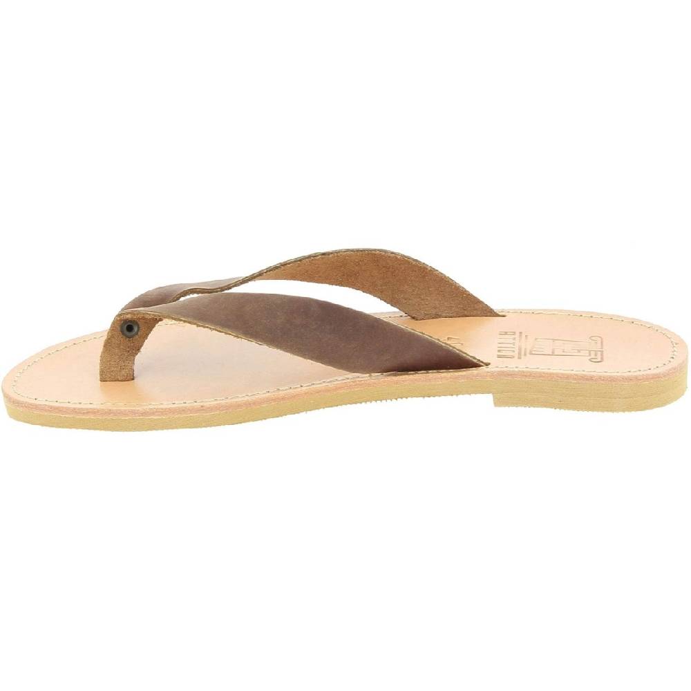 Lartigiano Del Cuoio Infradito uomo in nubuck testa di moro handmade in Greece Italia
