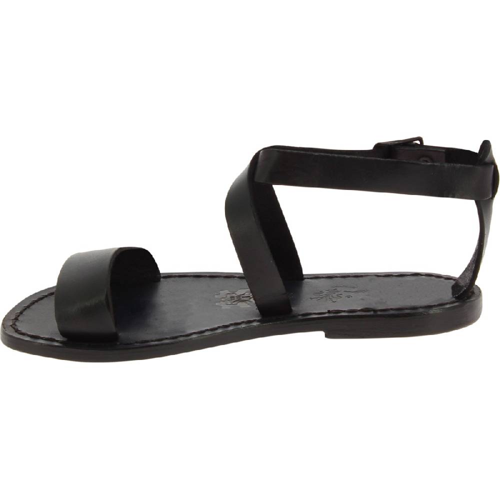 Lartigiano Del Cuoio Sandali donna in pelle nero fatti a mano in Italia Shopping Online
