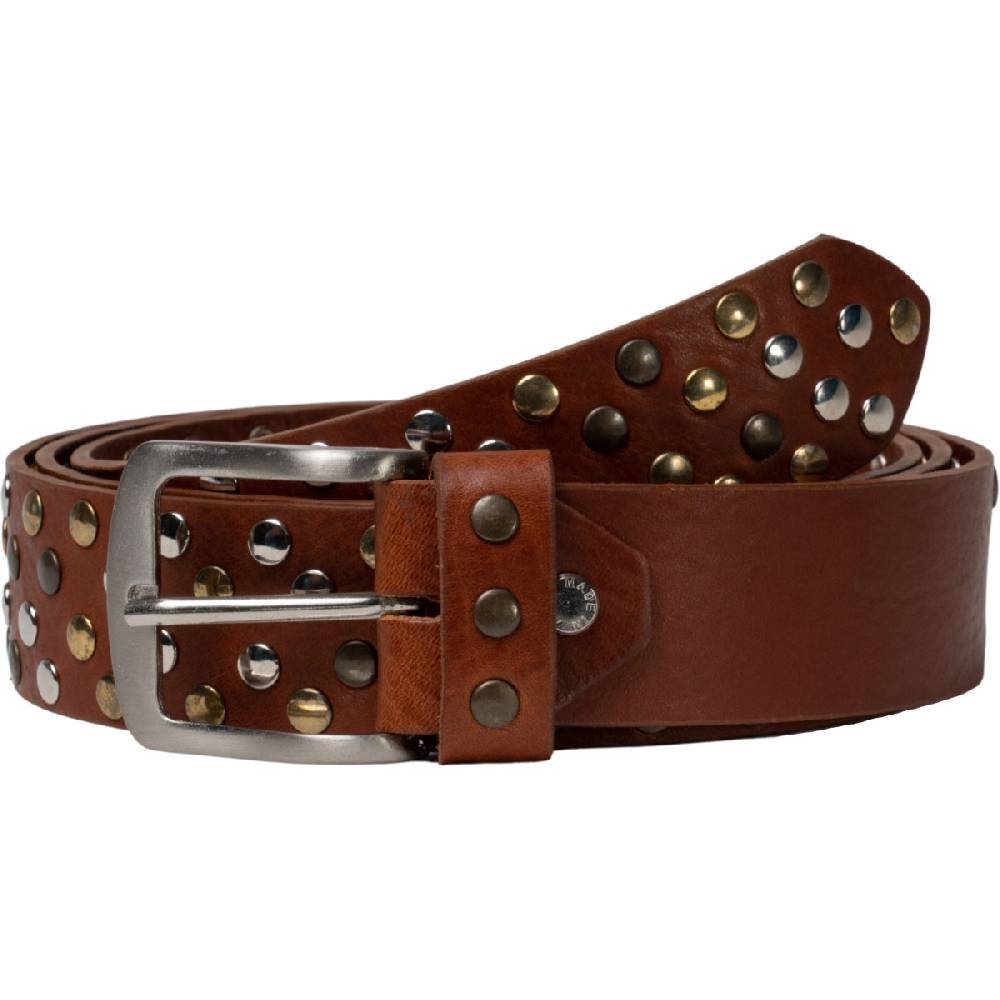 Lartigiano Del Cuoio Cintura in cuoio con borchie in metallo unisex Offerte