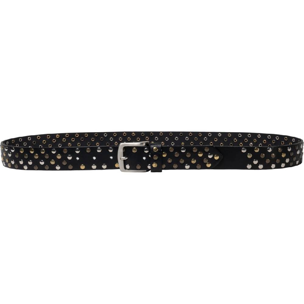 Lartigiano Del Cuoio Cintura in pelle nera con borchie metalliche unisex Vendita Calda