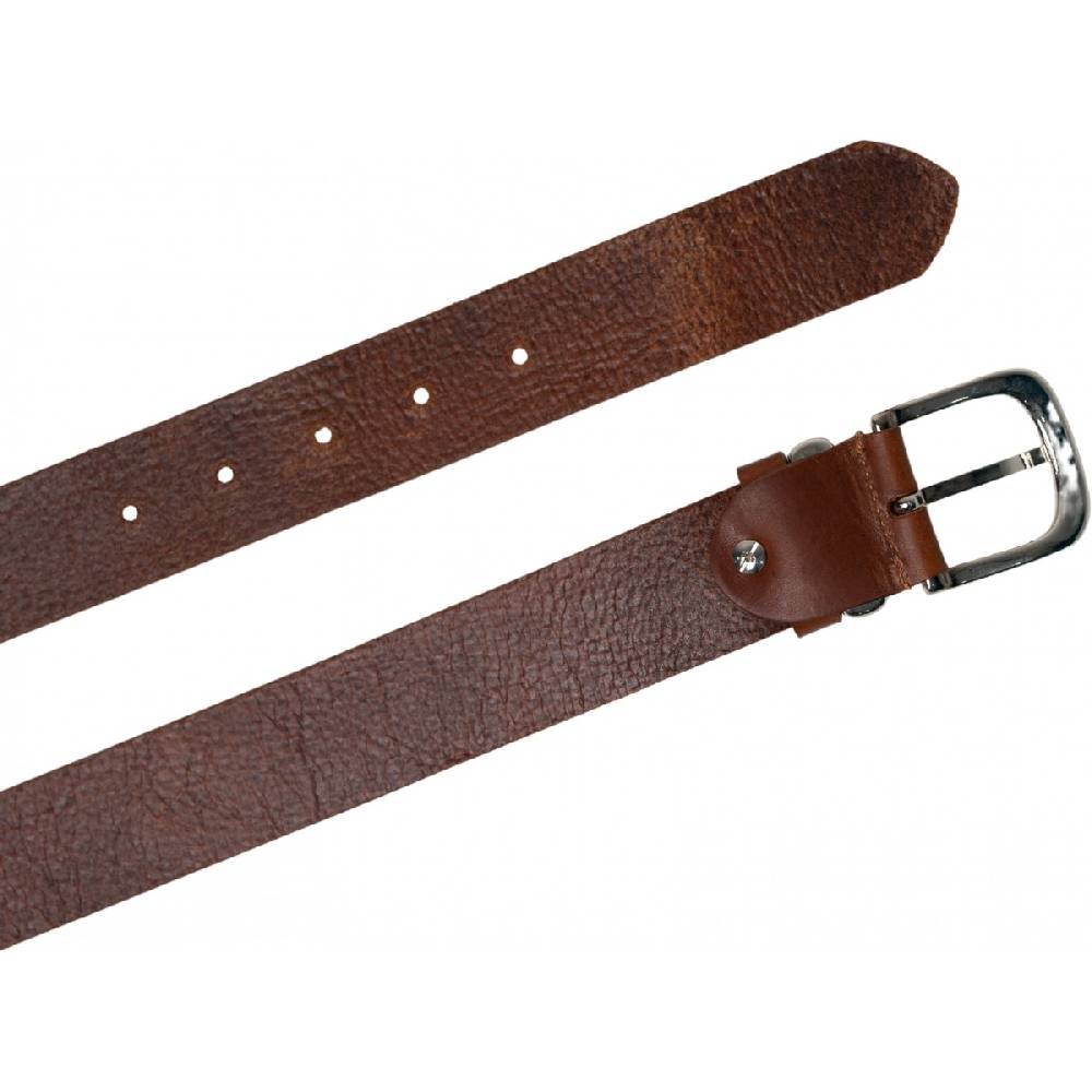 Lartigiano Del Cuoio Cintura in pelle color cuoio con fibbia e passante in metallo Vendita