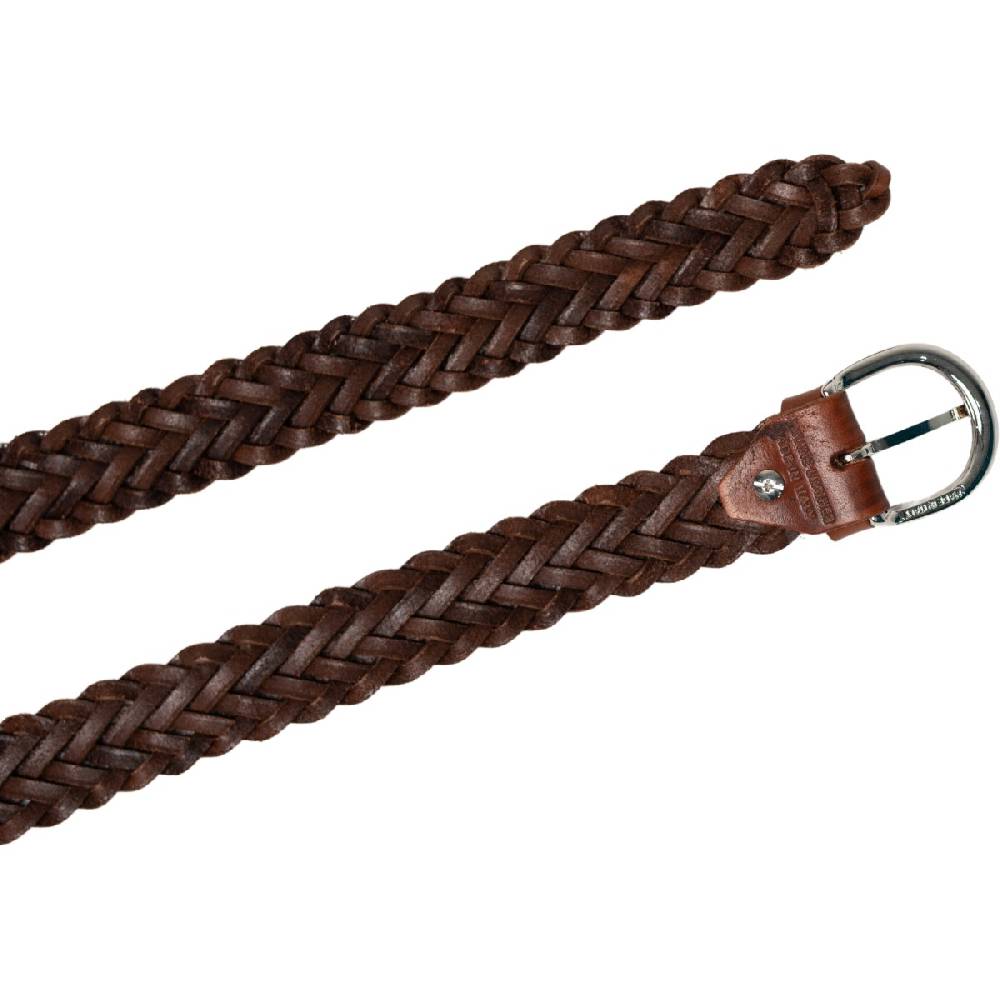 Lartigiano Del Cuoio Cintura da donna intrecciata a mano in cuoio con fibbia arrotondata in metallo Promozione