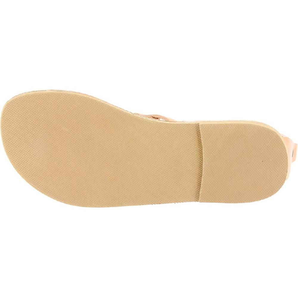 Lartigiano Del Cuoio Sandali infradito da donna con lacci incrociati fatti a mano in pelle di vitello nude Presa