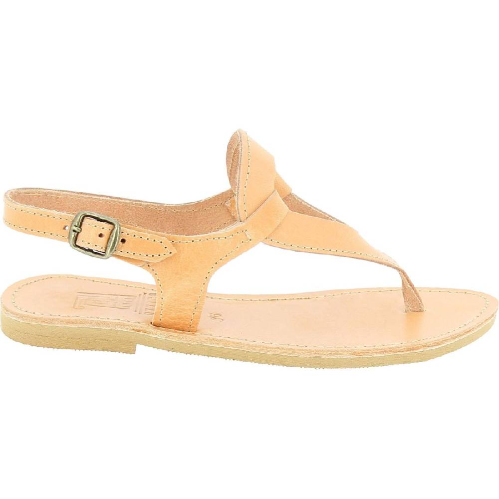 Lartigiano Del Cuoio Sandali infradito a goccia da donna fatti a mano in pelle di vitello colore nude Online