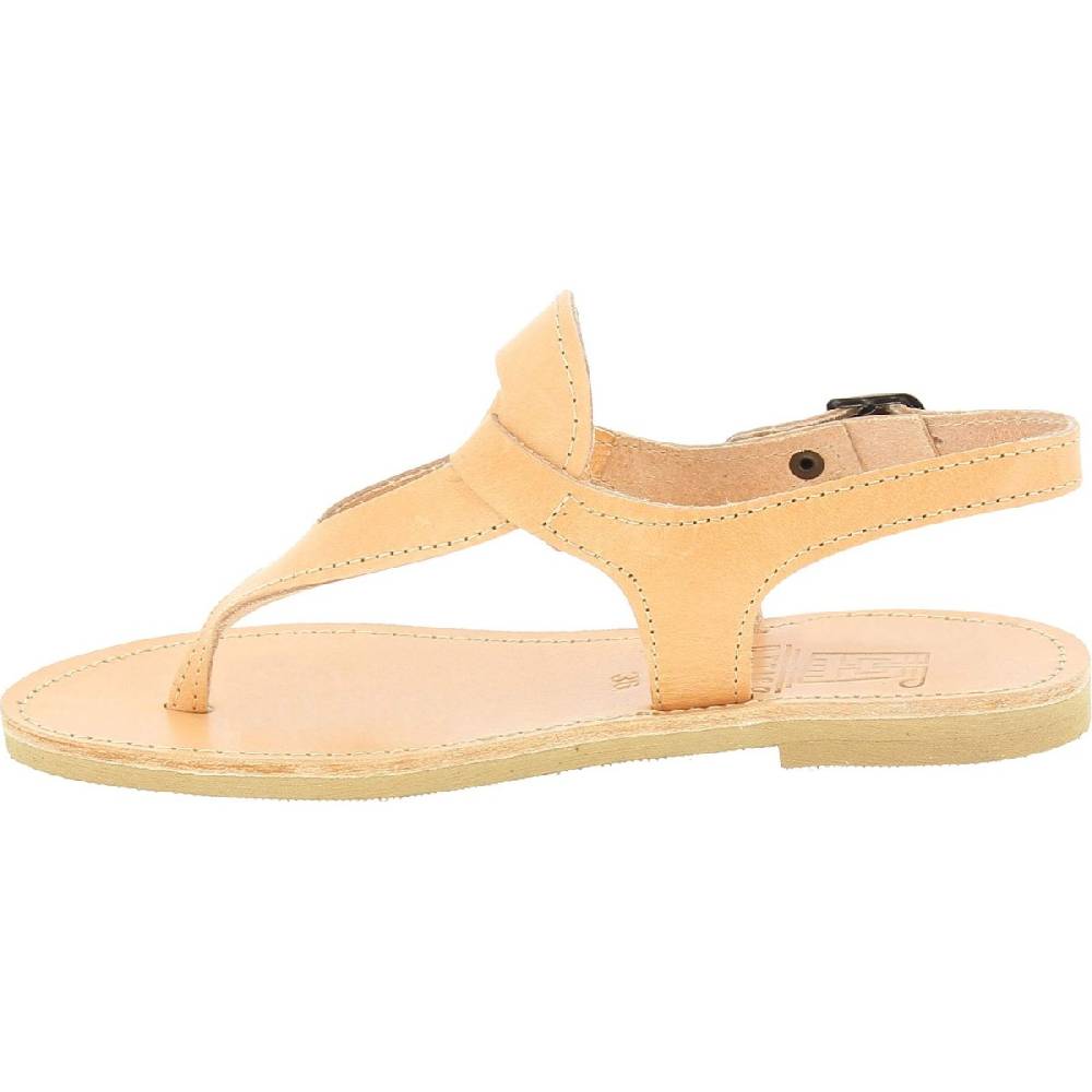 Lartigiano Del Cuoio Sandali infradito a goccia da donna fatti a mano in pelle di vitello colore nude Online