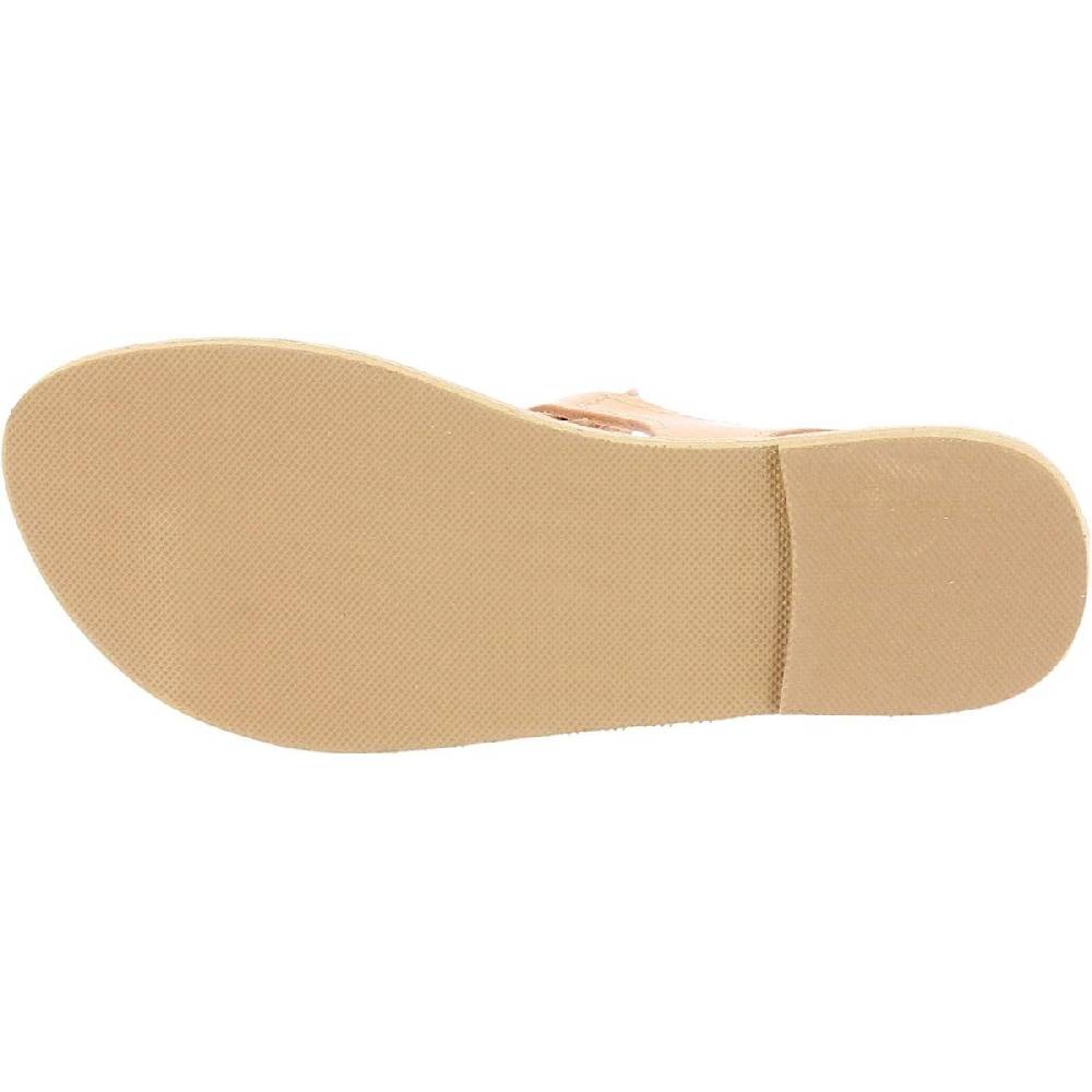 Lartigiano Del Cuoio Sandali infradito a goccia da donna fatti a mano in pelle di vitello colore nude Online