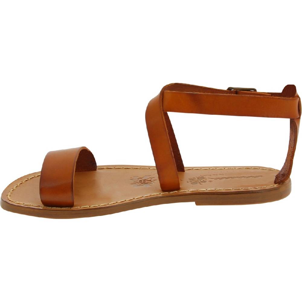 Lartigiano Del Cuoio Sandali donna in pelle color cuoio fatti a mano in Italia Hotsell