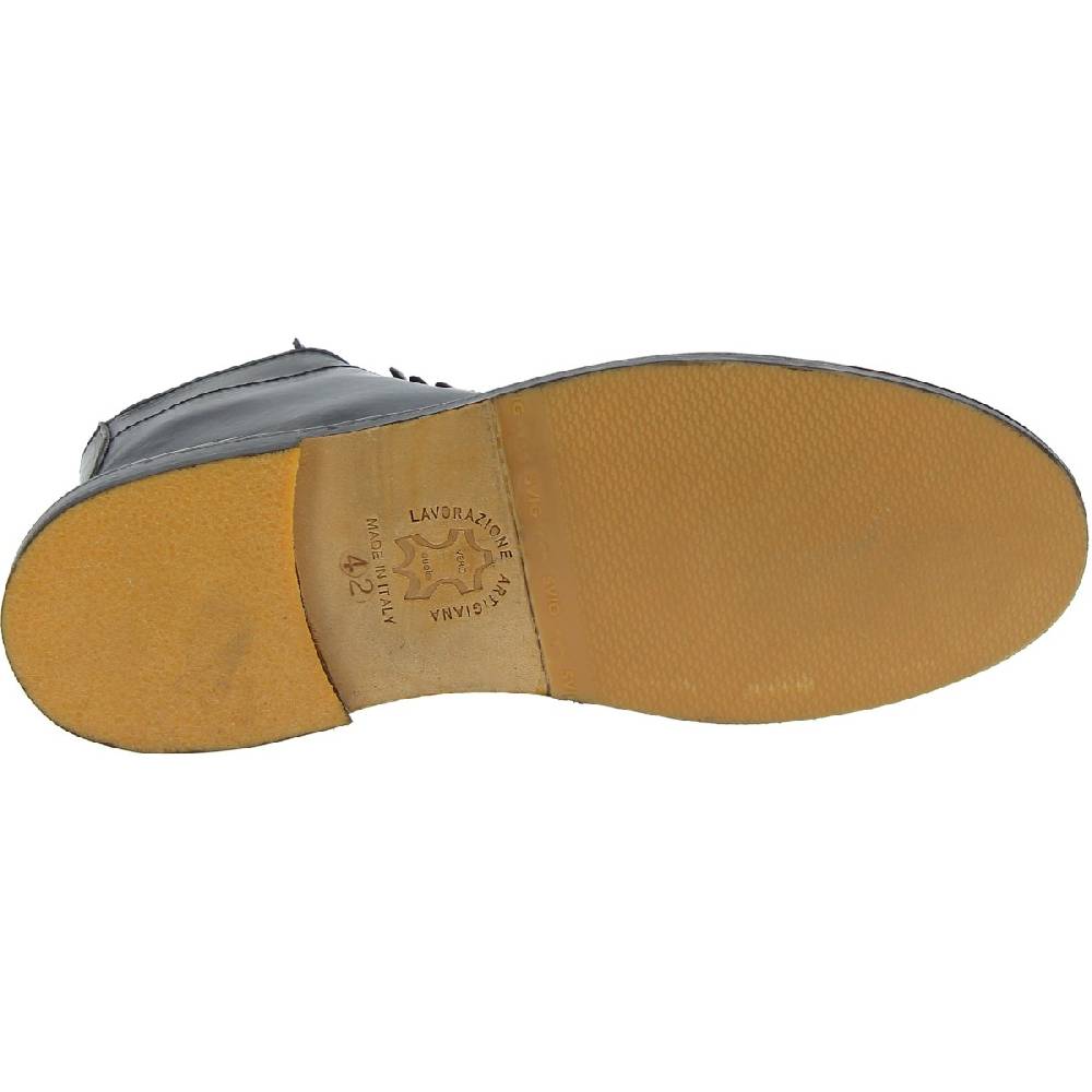 Lartigiano Del Cuoio Stivaletti da donna in pelle nera fatte a mano in Italia Saldi Di Fabbrica