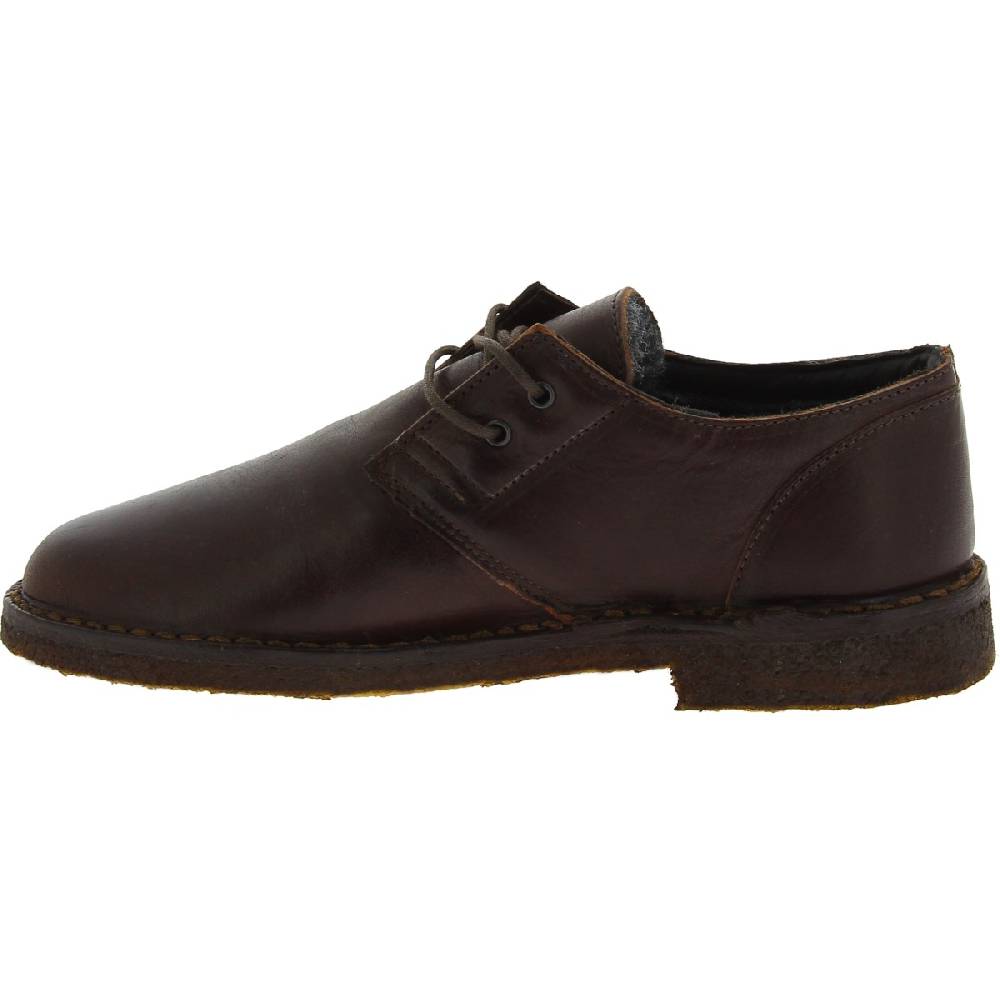 Lartigiano Del Cuoio Scarpe basse da donna in pelle marrone scuro con fodera invernale Moda