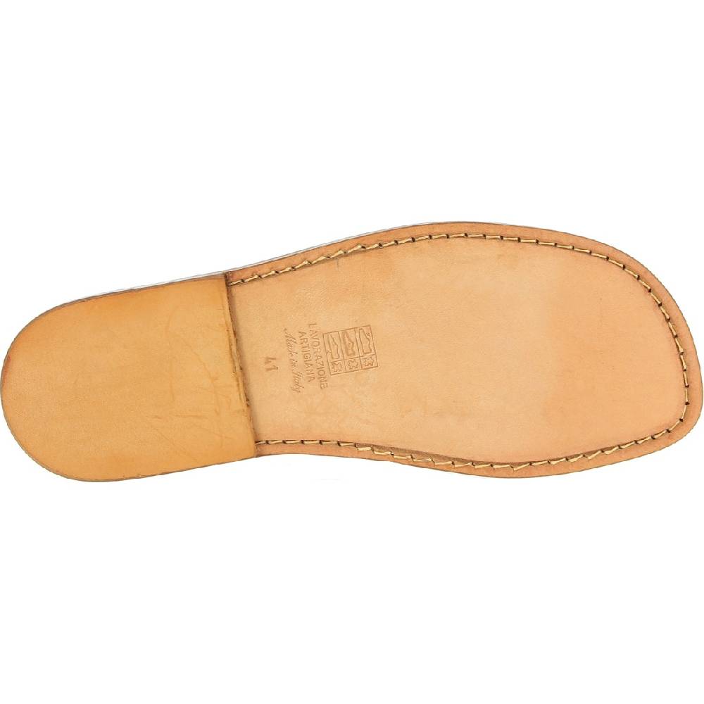 Lartigiano Del Cuoio Sandali da uomo a gabbia in pelle color cuoio Italia