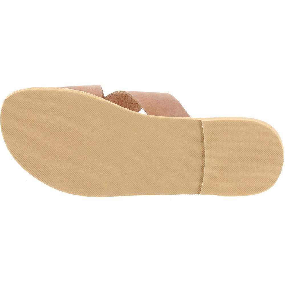 Lartigiano Del Cuoio Sandali uomo in nubuck marrone chiaro fatti a mano in Grecia Vendita