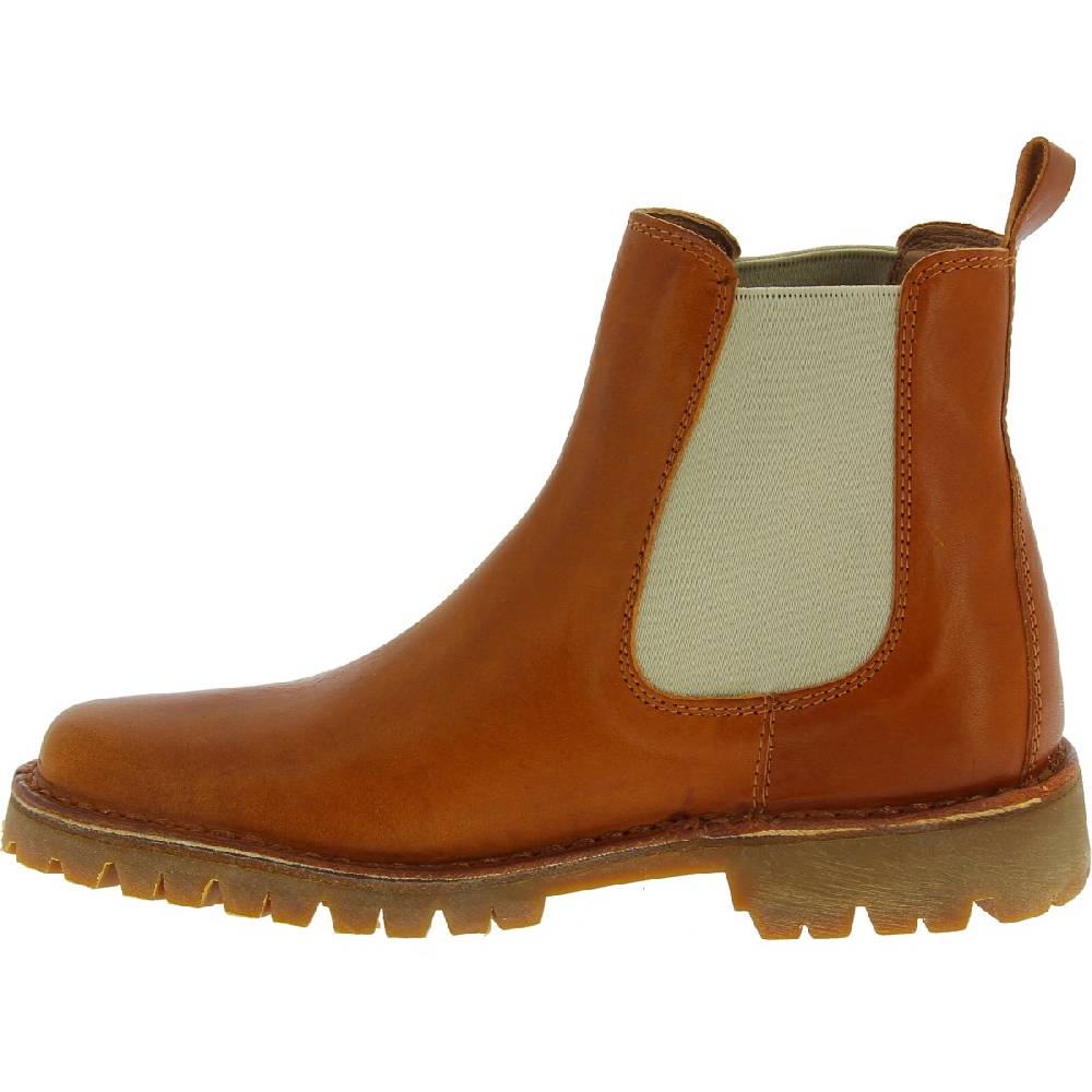 Lartigiano Del Cuoio Stivaletto beatles donna in pelle marrone e suola Vibram Negozi Online