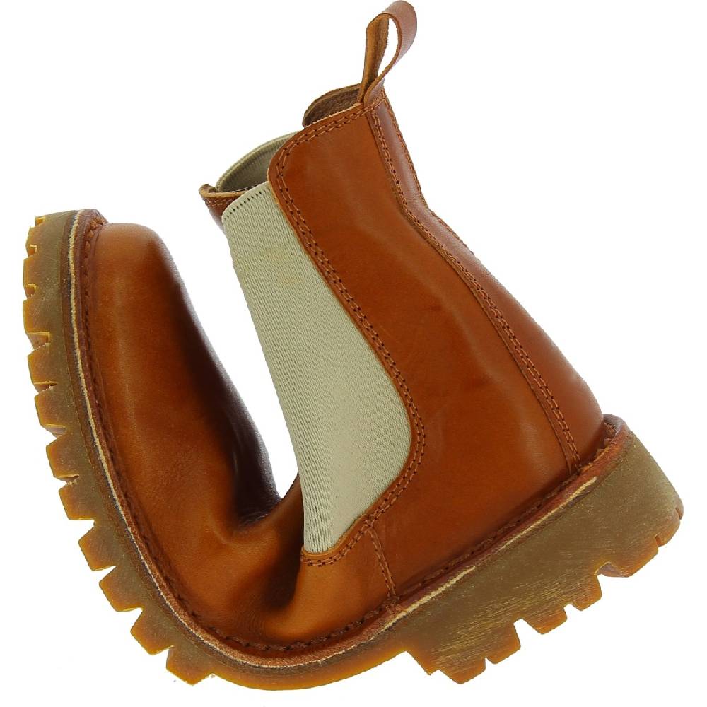 Lartigiano Del Cuoio Stivaletto beatles in pelle marrone e suola Vibram Acquista Ora
