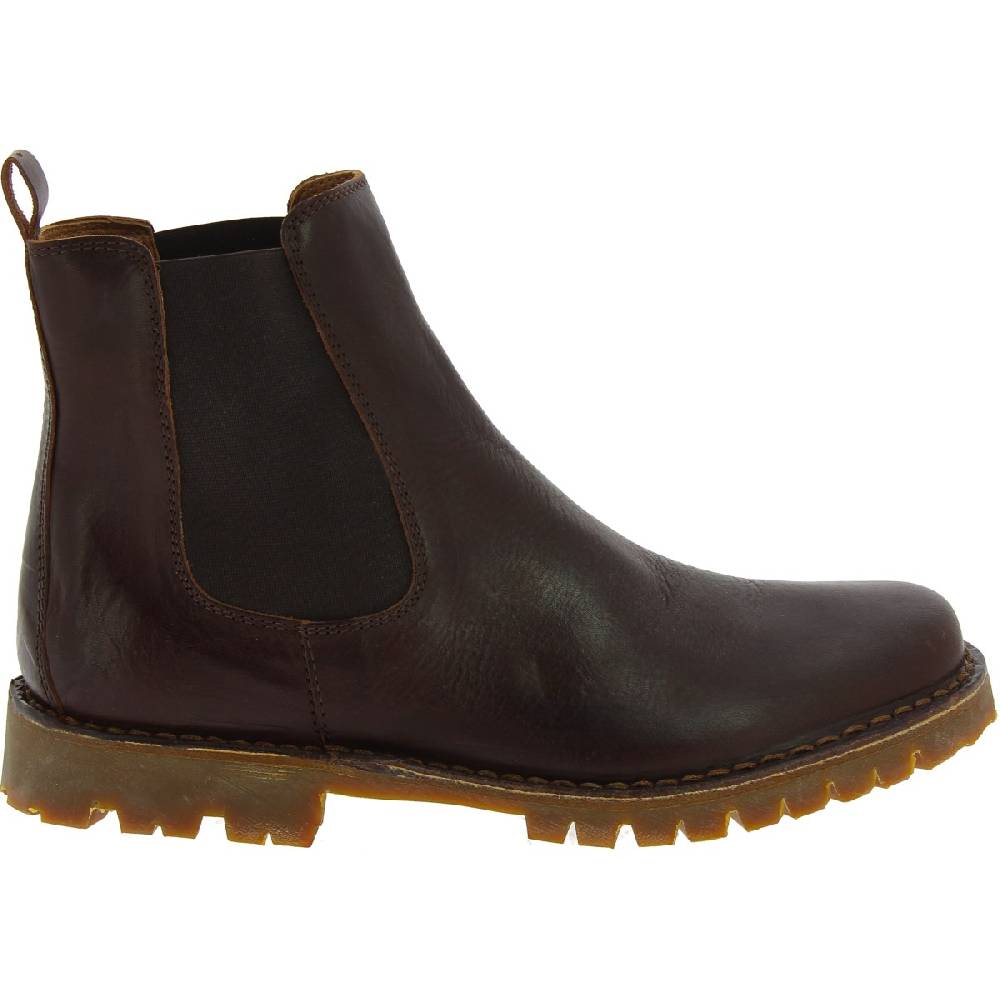 Lartigiano Del Cuoio Stivaletto beatles in pelle marrone scuro e suola Vibram Ultimo giorno