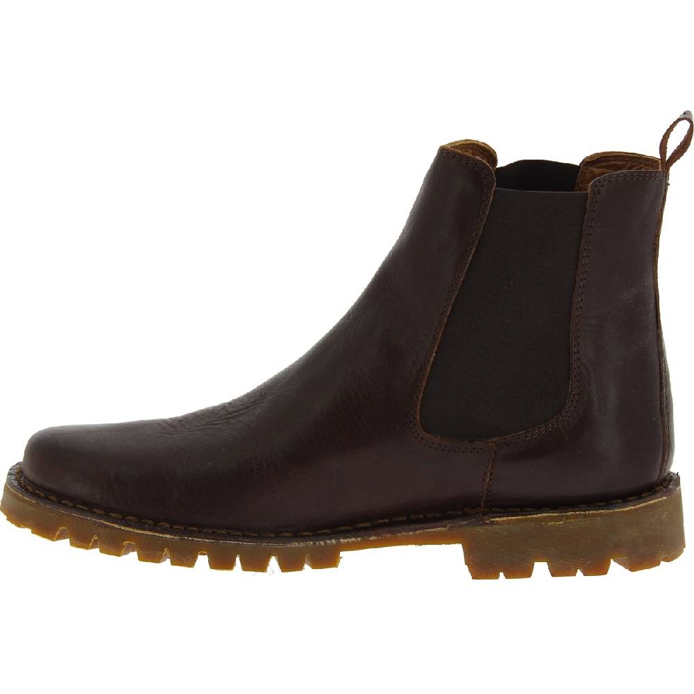 Lartigiano Del Cuoio Stivaletto beatles in pelle marrone scuro e suola Vibram Ultimo giorno