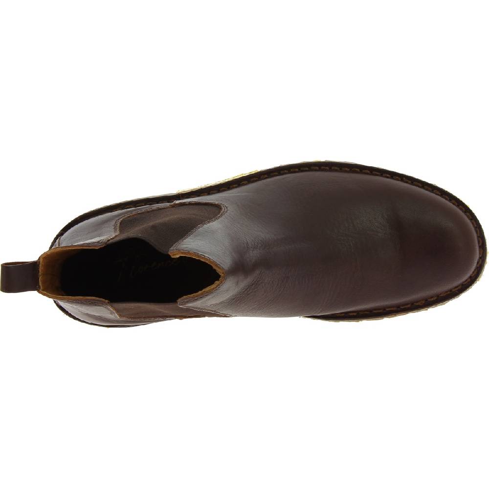 Lartigiano Del Cuoio Stivaletto beatles in pelle marrone scuro e suola Vibram Ultimo giorno