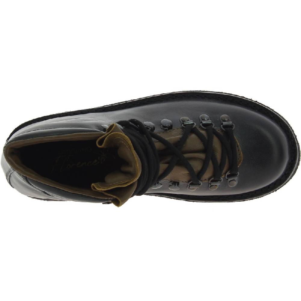Lartigiano Del Cuoio Stivale da montagna donna color nero con suola in caucciù Promozione temporanea