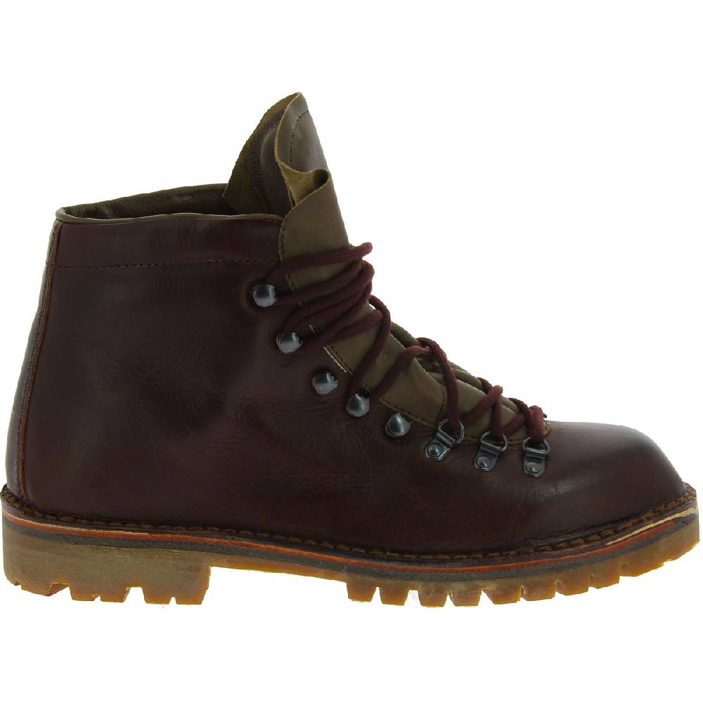 Lartigiano Del Cuoio Scarpone donna da montagna in pelle marrone scuro conciata al vegetale Shopping Online