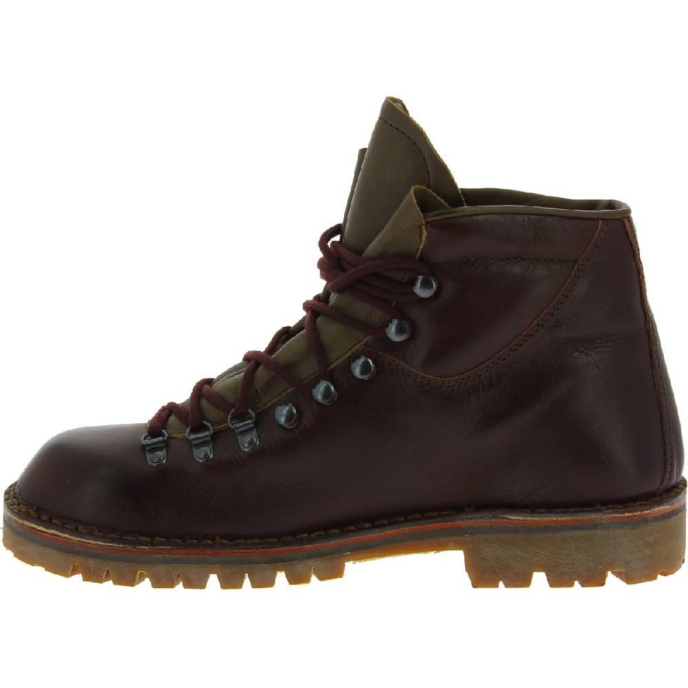 Lartigiano Del Cuoio Scarpone donna da montagna in pelle marrone scuro conciata al vegetale Shopping Online