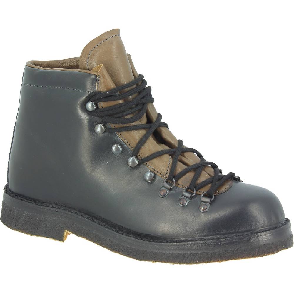 Lartigiano Del Cuoio Stivale da montagna unisex color nero con suola in caucciù