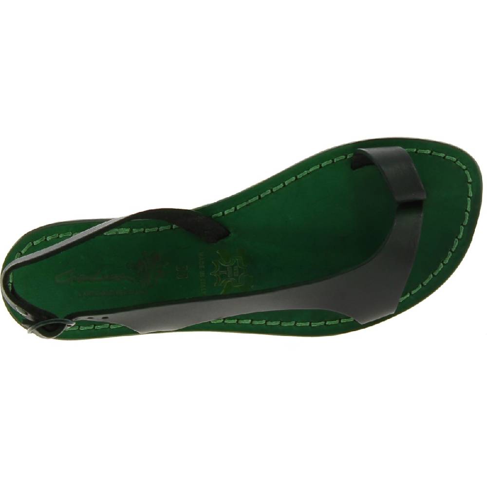 Lartigiano Del Cuoio Sandali infradito da donna artigianali in pelle verde Saldi