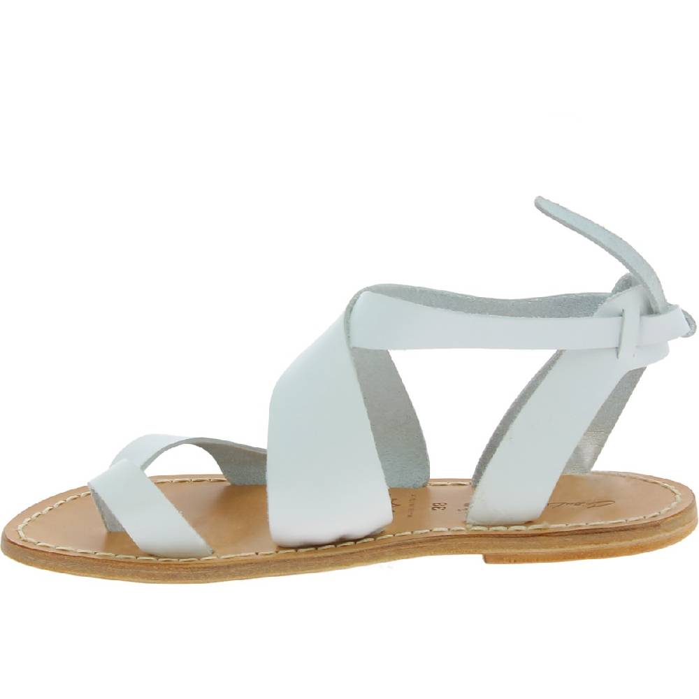 Lartigiano Del Cuoio Sandali donna fatti a mano in pelle colore bianco Offerte