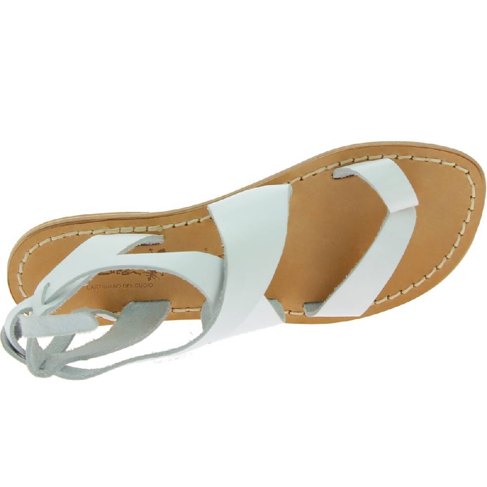 Lartigiano Del Cuoio Sandali donna fatti a mano in pelle colore bianco Offerte
