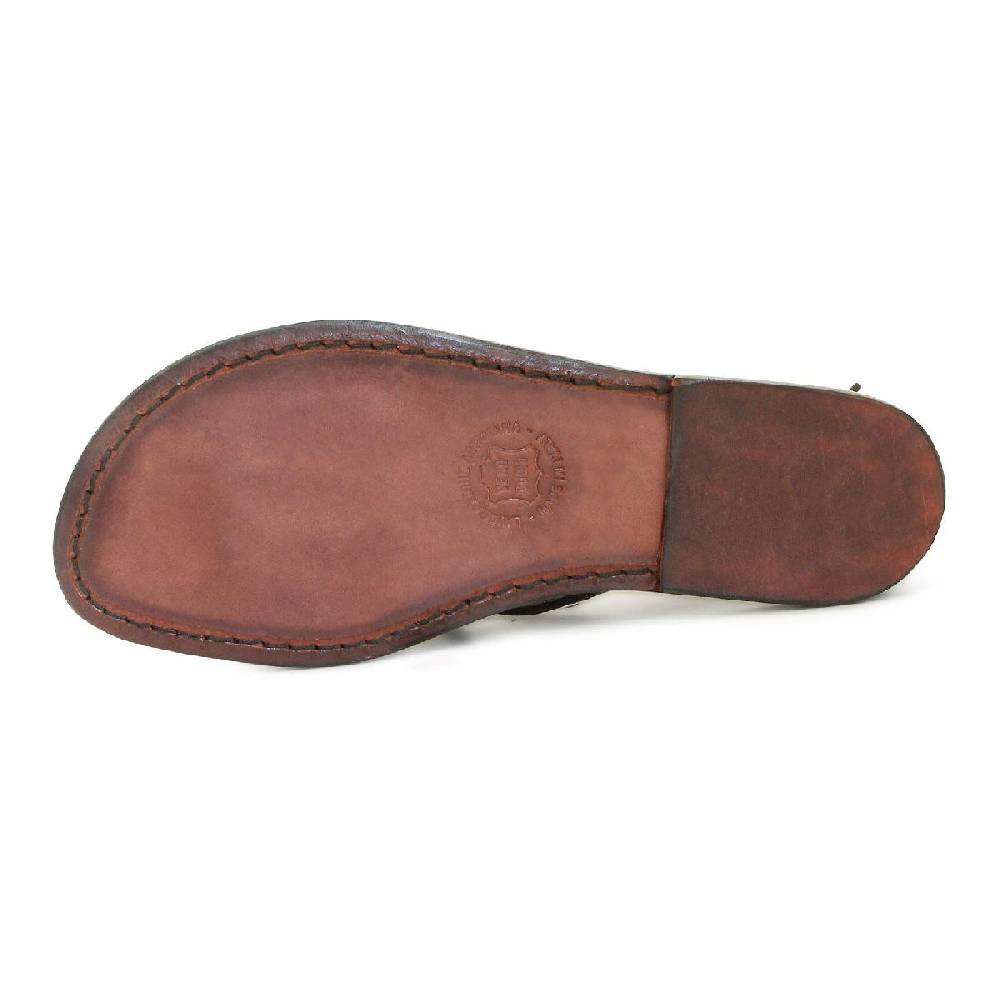 Lartigiano Del Cuoio Scarpe alla schiava artigianali in pelle marrone Negozi Online