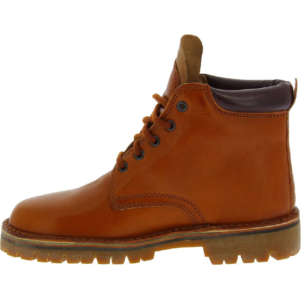 Lartigiano Del Cuoio Stivaletti donna artigianali in pelle marrone e suola Vibram Fino Al -60%