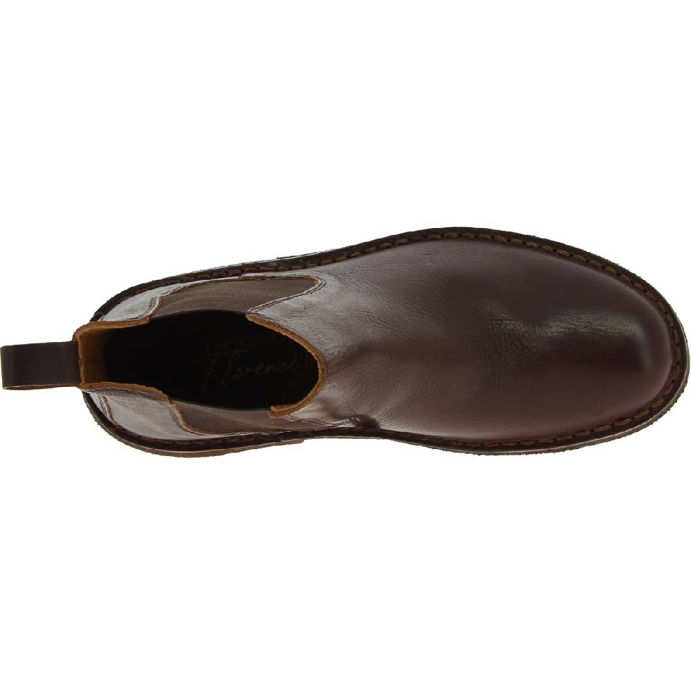 Lartigiano Del Cuoio Stivaletti chelsea donna in pelle testa di moro e suola in para artigianali Sottocosto