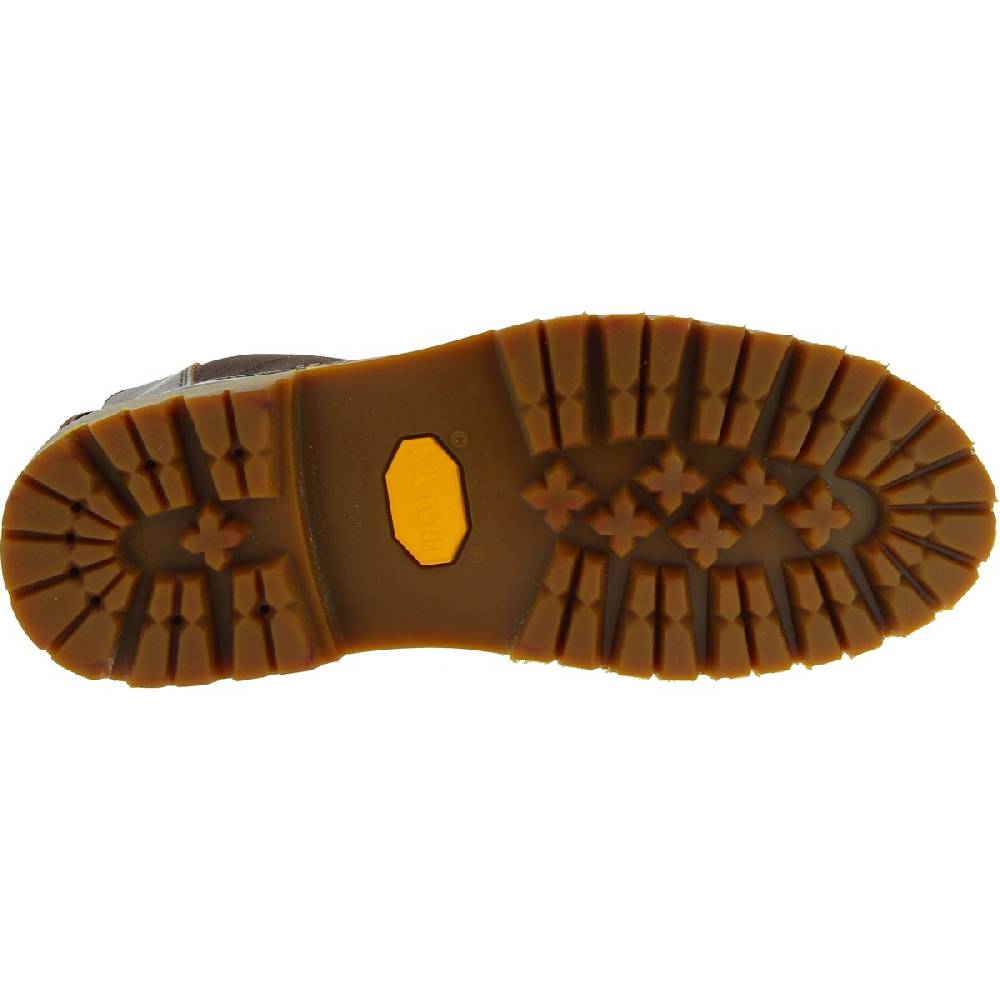 Lartigiano Del Cuoio Stivaletto beatles donna in pelle marrone scuro e suola Vibram Presa