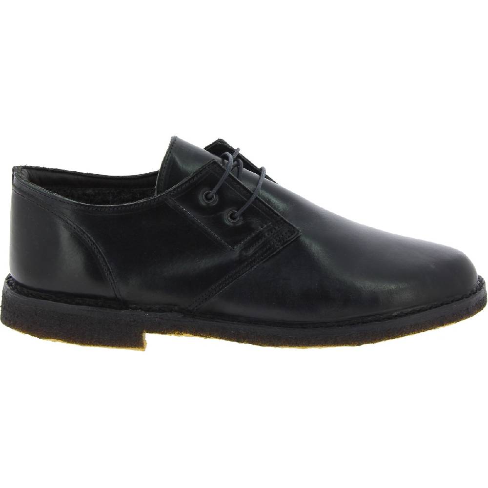 Lartigiano Del Cuoio Scarpe basse da uomo in pelle nera con fodera invernale Offerta