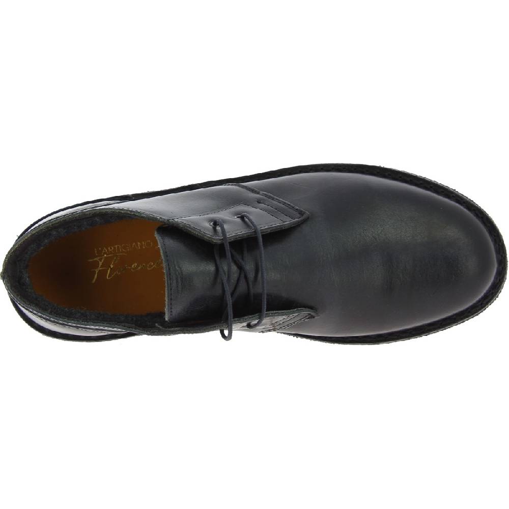 Lartigiano Del Cuoio Scarpe basse da uomo in pelle nera con fodera invernale Offerta