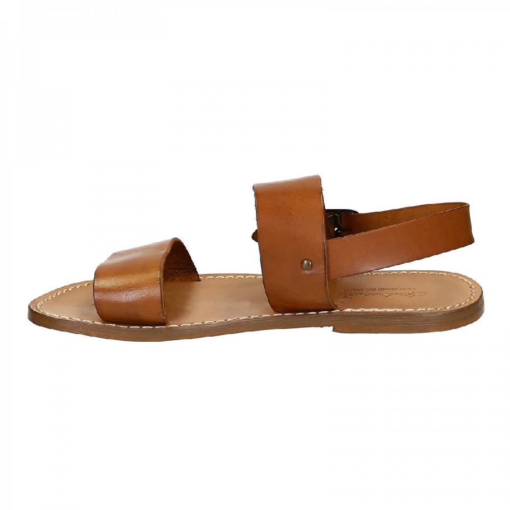 Lartigiano Del Cuoio Sandali uomo fatti a mano in pelle color cuoio antico Saldi