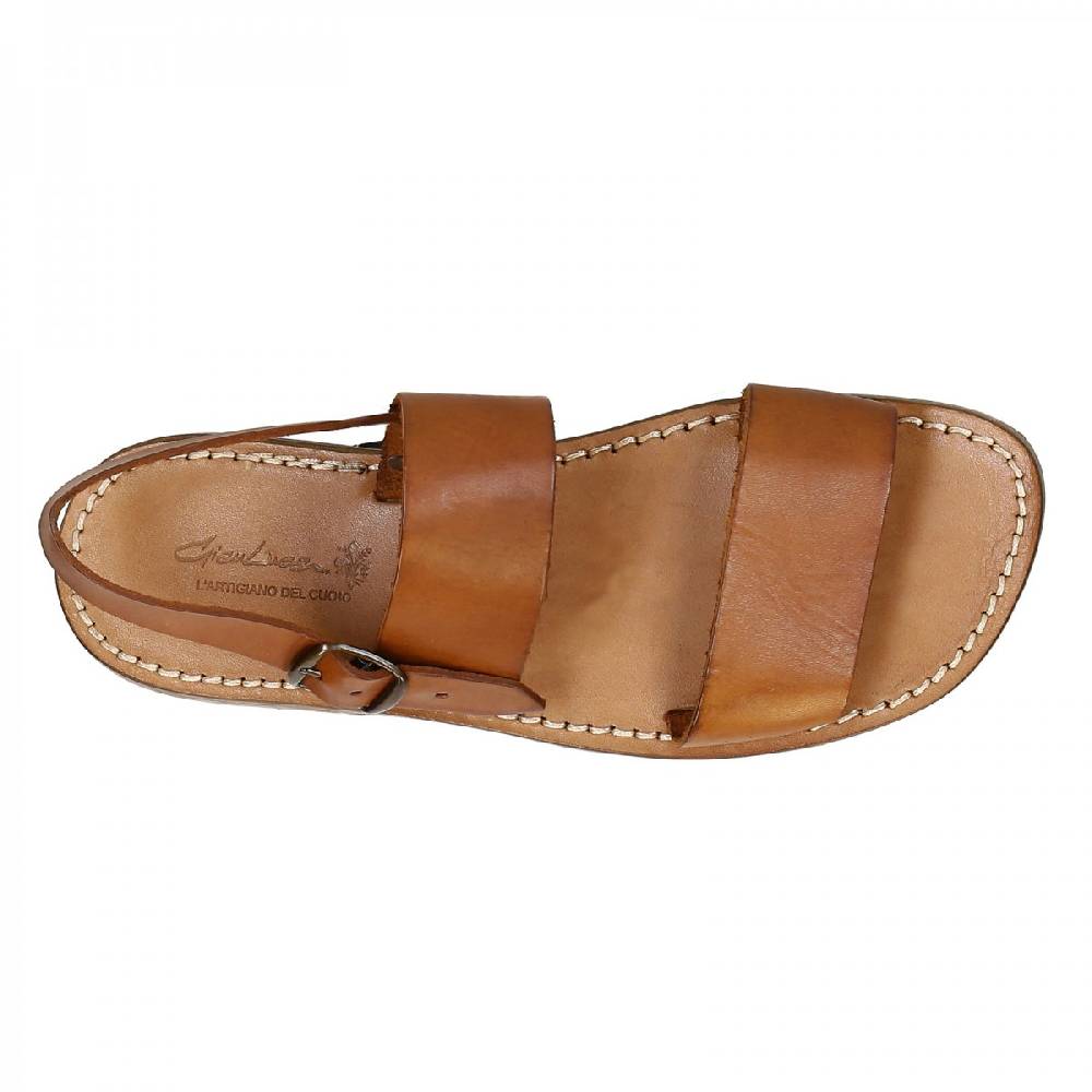 Lartigiano Del Cuoio Sandali uomo fatti a mano in pelle color cuoio antico Saldi