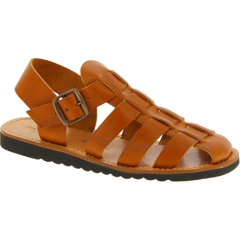 Lartigiano Del Cuoio Sandali frate uomo in pelle color cuoio fatti a mano
