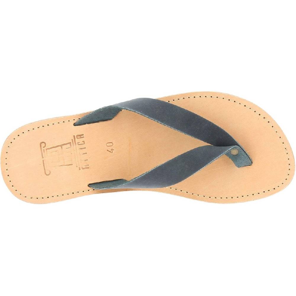 Lartigiano Del Cuoio Sandali infradito slip-on da uomo in pelle nabuk nera fatti a mano I Più Venduti