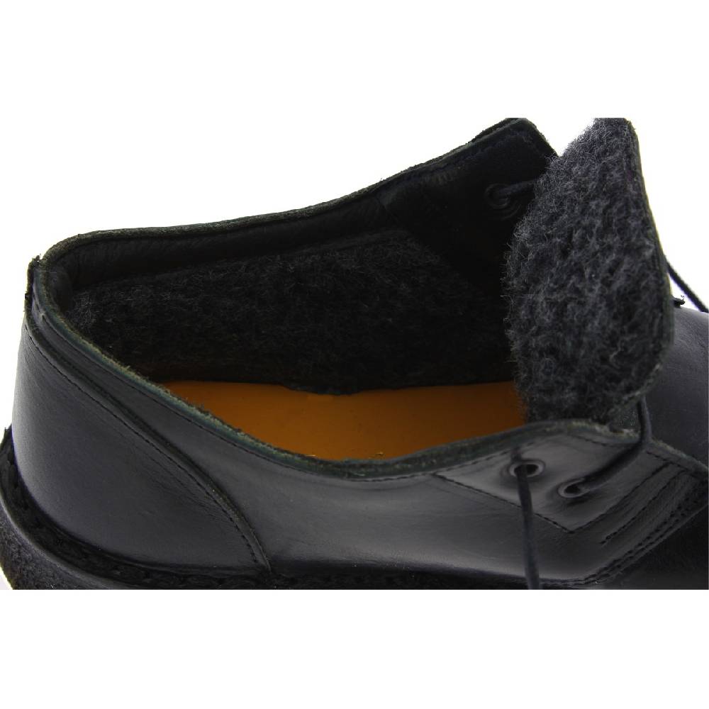 Lartigiano Del Cuoio Scarpe basse da donna in pelle nera con fodera invernale Vendita