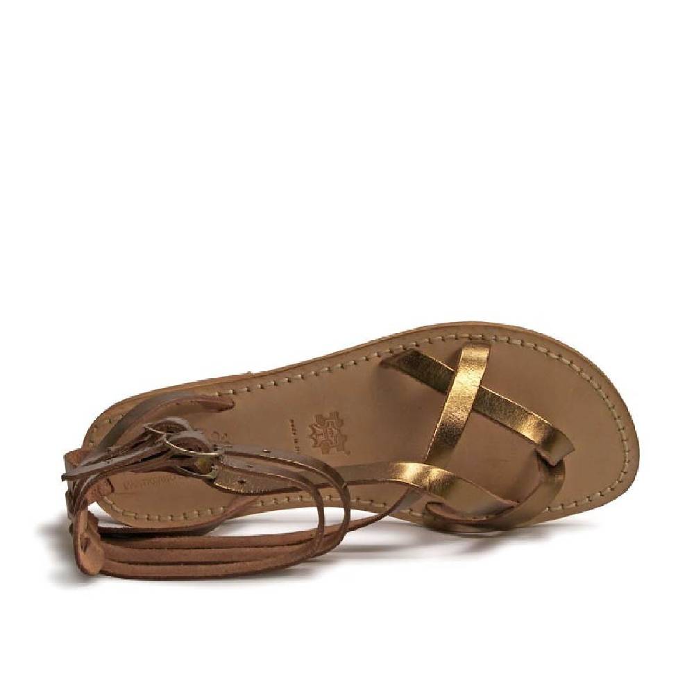 Lartigiano Del Cuoio Sandali gladiatore fatti a mano in pelle laminata bronzo Soddisfazione Garantita