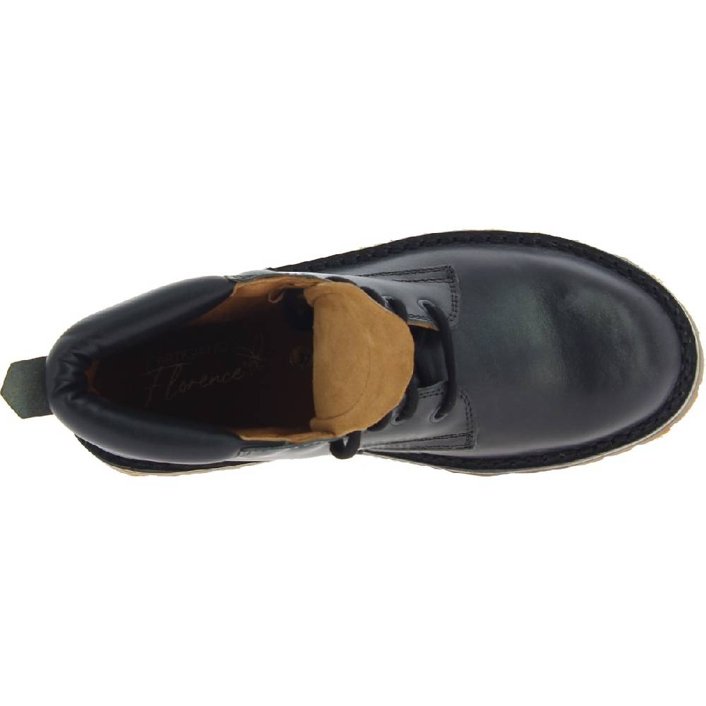Lartigiano Del Cuoio Stivaletti donna artigianali in pelle nero con suola Vibram Consegna Veloce