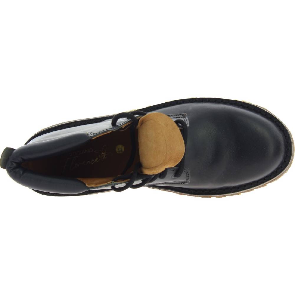Lartigiano Del Cuoio Stivaletti uomo artigianali in pelle nera e suola Vibram Promozione Limitata
